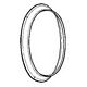 LUNETTE POUR BAROMETRE A CADRAN, 205mm. SHERATON