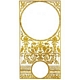 TABLETTE NON PEINTE, GL2, DOREE, 178 x 324mm.
