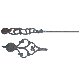 AIGUILLES REALISEES MAIN POUR COMTOISE AU COQ 135mm. ROUILLE