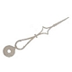 REGLEUR DE POINTEUR D'AIGUILLES DIAMANTEES DE BAROMETRE 102mm. LAITON