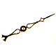 REGLEUR DE POINTEUR D'AIGUILLES DIAMANTEES DE BAROMETRE 102mm. LAITON BLEUTE